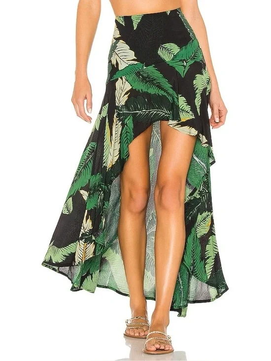 Beach Riot Rachel skirt in Black Palm - Picture 3 of 5